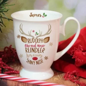 Image of Personalised Rudolph Reindeer Mug