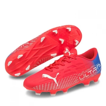 Image of Puma Ultra 4.2 Junior FG Football Boots - SunBlaze/Blue
