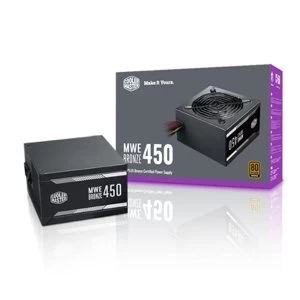 Image of Cooler Master MWE 450W 120mm Silencio Fan 80 PLUS Bronze PSU UK Plug