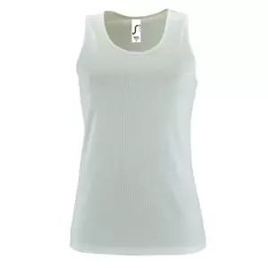 Image of SOLS Womens/Ladies Sporty Performance Sleeveless Tank Top (S) (White)