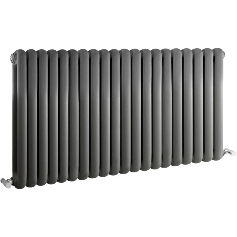 Image of HUDSON REED Hudson Reed - Salvia Double Designer Horizontal Radiator 635mm h x 1210mm w - Anthracite HSA007