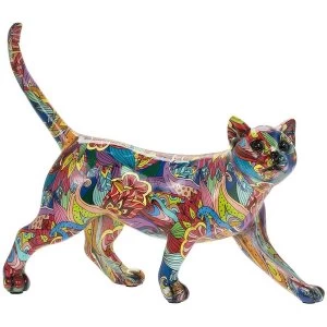 Image of Groovy Art Cat Walking Ornament