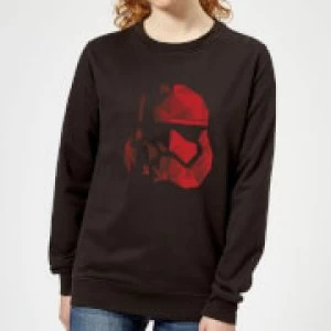 Image of Star Wars Jedi Cubist Trooper Helmet Black Womens Sweatshirt - Black - M