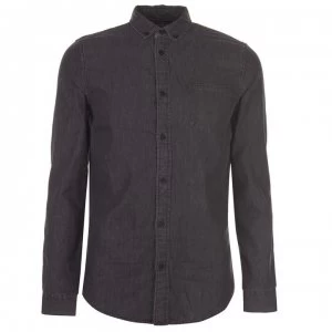 Image of Label Lab Hyde Washed Black Denim Shirt - Washed Black