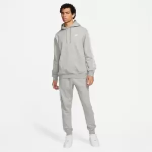 Image of Nike Club Fleece Mens Graphic Hooded Tracksuit - Grey