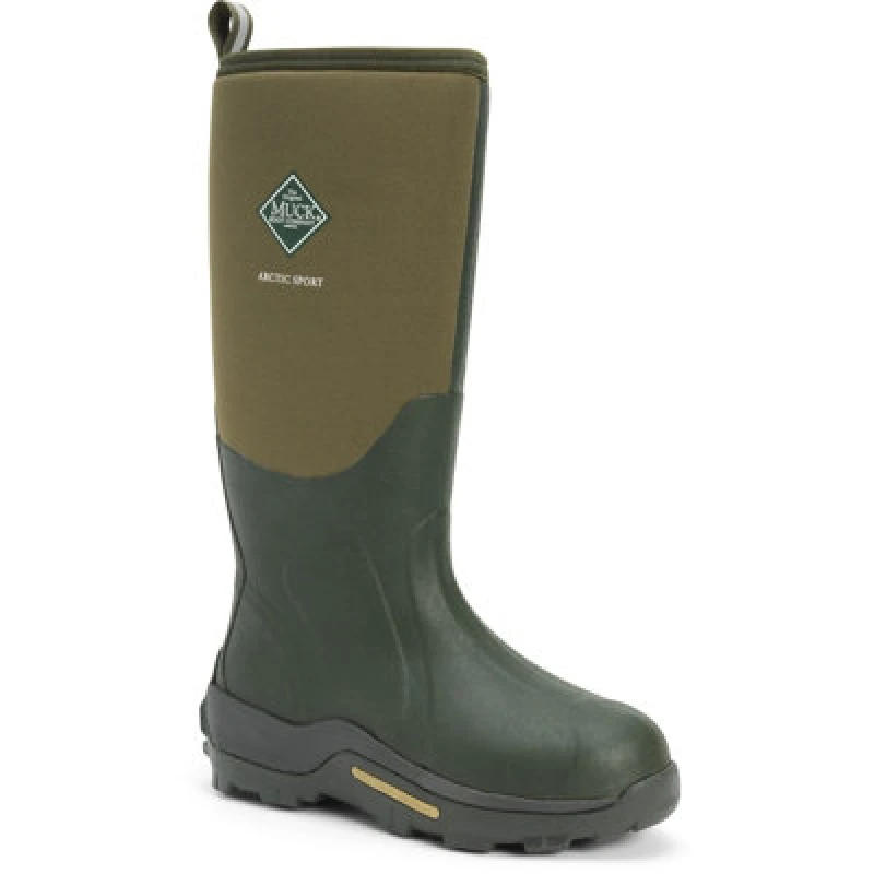 Image of Muck Boots Muck Boots Men 'Arctic Sport' Wellingtons in Green Size: 4 Green 4 Male 0664911015234