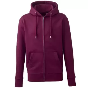 Image of Anthem Mens Organic Full Zip Hoodie (S) (Burgundy)