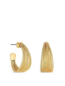 Image of Mood Mood Gold Textured Dome Hoop Earrings