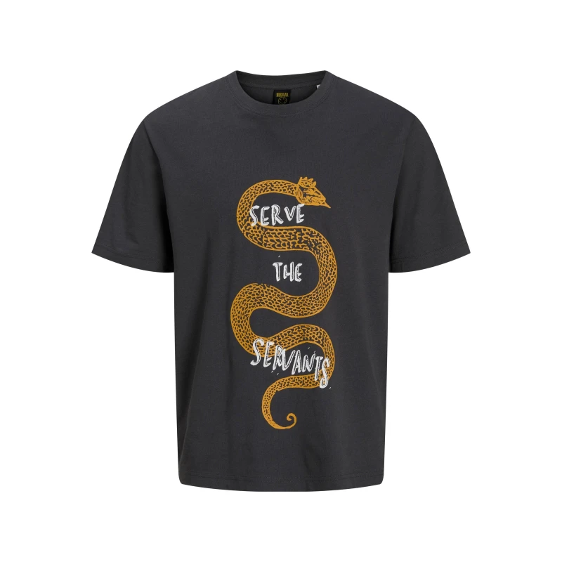 Image of Jack and Jones Mens Nirvana Band Regular Fit T-Shirt Asphalt male M