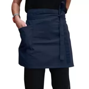Image of Dennys Unisex Cross Dyed Denim Waist Apron with Pocket (One Size) (Indigo Denim)