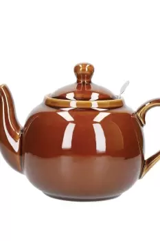 Image of Farmhouse Teapot, Rockingham Brown, Six Cup - 1.2 Litres, Boxed