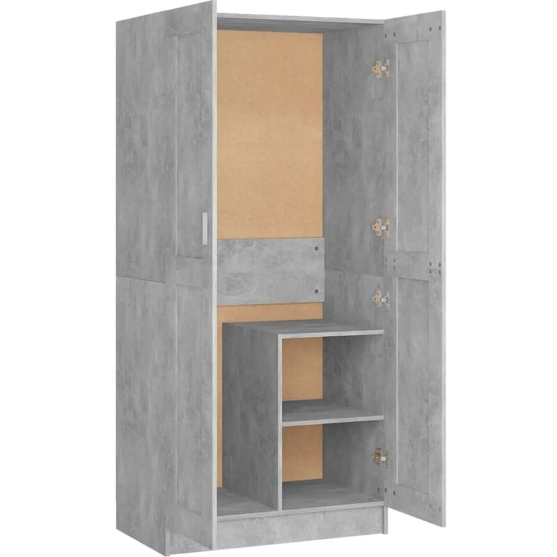 Image of VIDAXL Wardrobe Concrete Grey 82.5x51.5x180cm Engineered Wood vidaXL 8720286587096