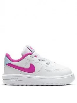 Image of Nike Air Force 1 18 Infant Trainers - White/Pink
