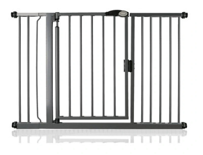 Image of Bettacare Auto Close Pet Gate, 125.4Cm - 132.4Cm, Slate Grey, Pressure Fit Stair Gate For Dog & Puppy