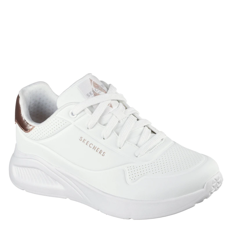 Image of Skechers Womens Uno Lite Slip On Trainers White female 4 (37)