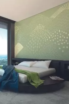 Image of Abstract Fields Green Matt Smooth Paste the Wall Mural 350cm wide x 280cm high