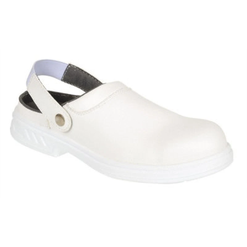 Image of Portwest Steelite SB AE WRU Clean Area Safety Clogs FW82WHR34 Colour: White