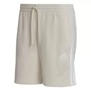 Image of adidas Essentials 3 Stripe Fleece Shorts Mens - White