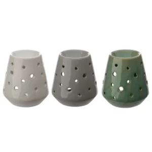 Image of Eden Tapered Ceramic Oil Burner with Circular Cut-outs