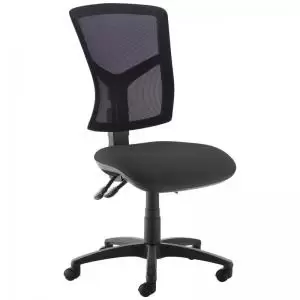 Image of Senza high mesh back operator chair with no arms - black