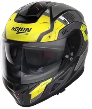 Image of Nolan N80-8 Starscream N-Com Helmet, black-yellow Size M black-yellow, Size M