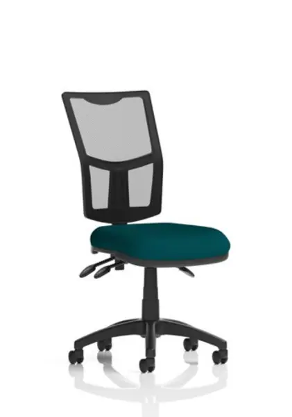 Image of Eclipse Eclipse Plus III Lever Task Operator Chair Mesh Back With Bespoke Colour Seat In Maringa Teal KCUP1650