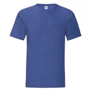 Image of Fruit Of The Loom Mens Iconic T-Shirt (Pack Of 5) (M) (Heather Royal)