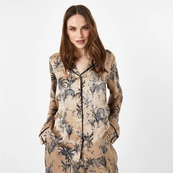Image of Biba BIBA Silk Pyjama Set - Safari Toile
