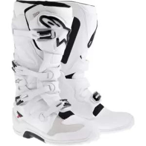 Image of Alpinestars Tech 7 Motocross Boots, white, Size 42, white, Size 42