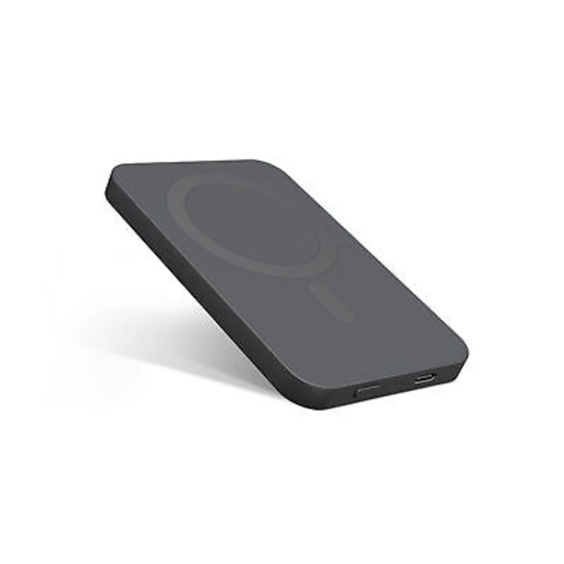 Image of EPICO Aluminium 5000 mAh Portable Magnetic Power Bank - Grey, Silver/Grey 8596049160765