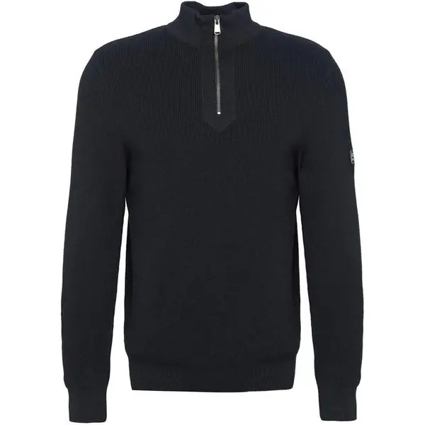 Image of Barbour International Corser Half-Zip Knitted Jumper - Black S