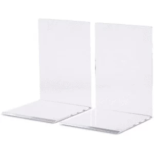 Image of Maul Acrylic Transparent Bookends 10 x 10 x 13cm (2 Pack)