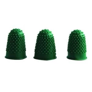 Image of Q-Connect Thimblettes Size 0 Green Pack of 12 KF21508