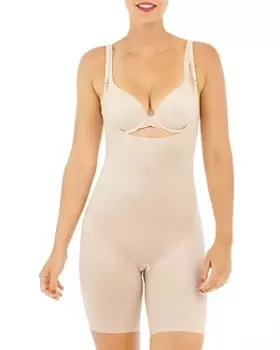 Image of Spanx Thinstincts 2.0 Open Bust Mid Thigh Bodysuit