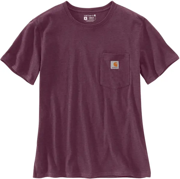 Image of Carhartt Workwear Pocket Womens T-Shirt, purple, Size S