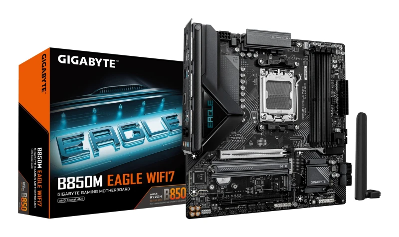 Image of Gigabyte B850M EAGLE WIFI7 Motherboard - AMD Ryzen 9000 Series CPUs. 8