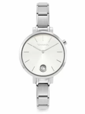 Image of Nomination Ladies Composable Time Silver Tone Cubic Zirconia Dial...
