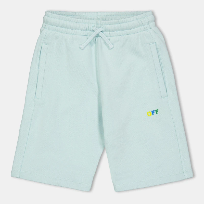 Image of Off White Kids Fleece Shorts Blue Multi male 8Y