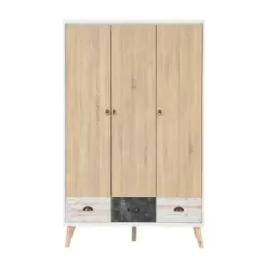 Image of Nordic Triple Wardrobe Brown