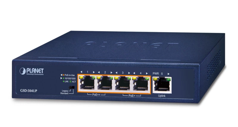 Image of PLANET 2-Port 10/100/1000T 802.3bt Unmanaged Gigabit Ethernet (10/100/