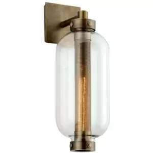 Image of Atwater 1 Light Wall Vintage Brass, Glass, IP44