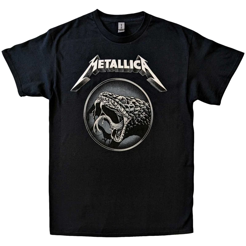 Image of Metallica Mens Black Album Poster T-Shirt Size: Large Black Male L