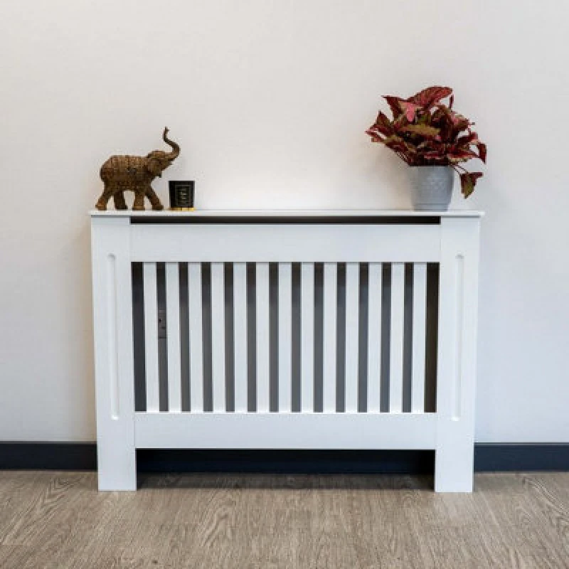 Image of Jack Stonehouse White Vertical Slat Mdf Radiator Cover - Medium 112Cm (W) X 81.5Cm (H) X 19Cm (D)