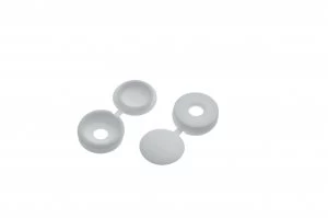 Image of Wickes Plastic Screw Cover Caps - White Pack of 100