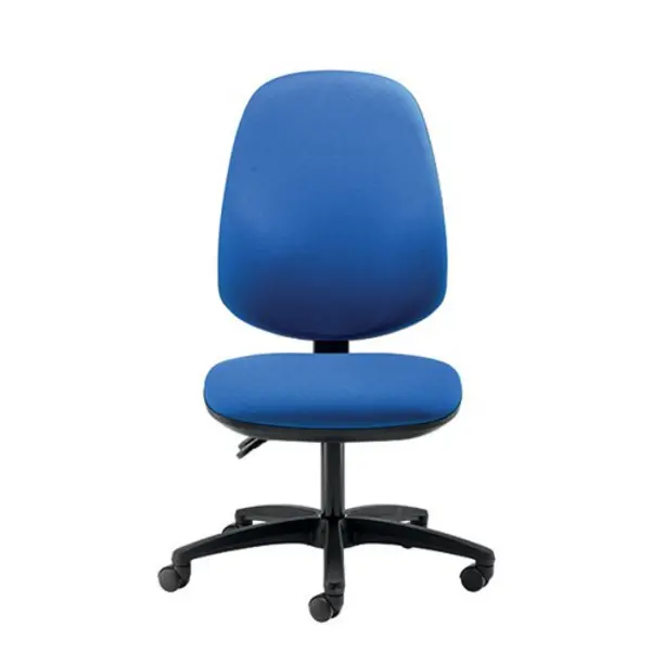 Image of Cappela Campos High Back Posture Chair No Arms 2 Lever Mechanism Fabric Blue KF81987