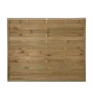 Image of Forest Garden Pressure Treated Horizontal Hit & Miss Fence Panel - 1800 x 1500mm - 6 x 5ft - Pack of 5