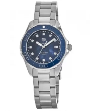 Image of Tag Heuer Aquaracer Quartz Blue Mother of Pearl Diamond Dial Womens Watch WAY131L.BA0748 WAY131L.BA0748
