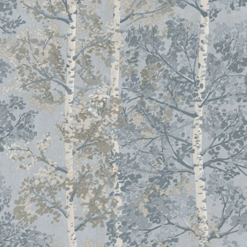 Image of Silverwood Wallpaper Blue Rasch 100210