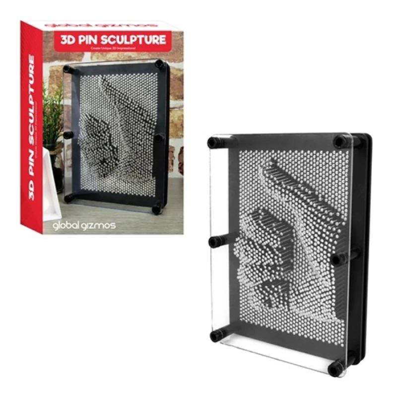 Image of Global Gizmos Pin Art Gadget - 7x5" Metal