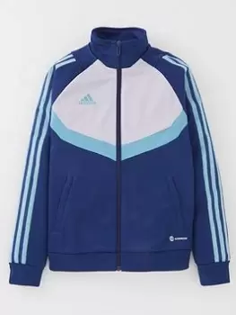 Image of Boys, adidas Youth Tiro College Jacket - Blue Size 7-8 Years